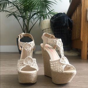 High Wedge Heel Crochet Summer Shoe 💕💋